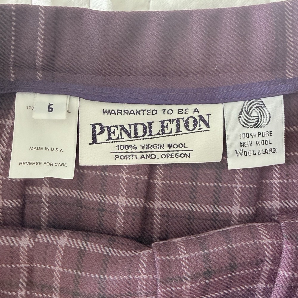 VTG Pendleton 100% Wool Skirt Tartan Plaid Long Heritage Quiet Luxury Career - Picture 2 of 5